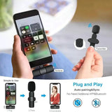 Plug-Play Wireless Lapel Lavalier Microphone