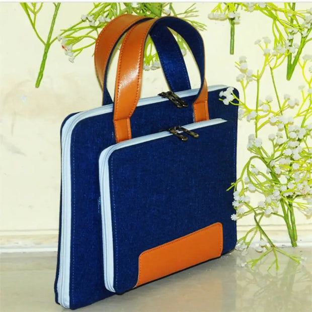 Chic Multicolor Felt Laptop Carrier