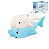 "Electric Whale Bath Ball: Water Spray Shower Toy with Light and Music